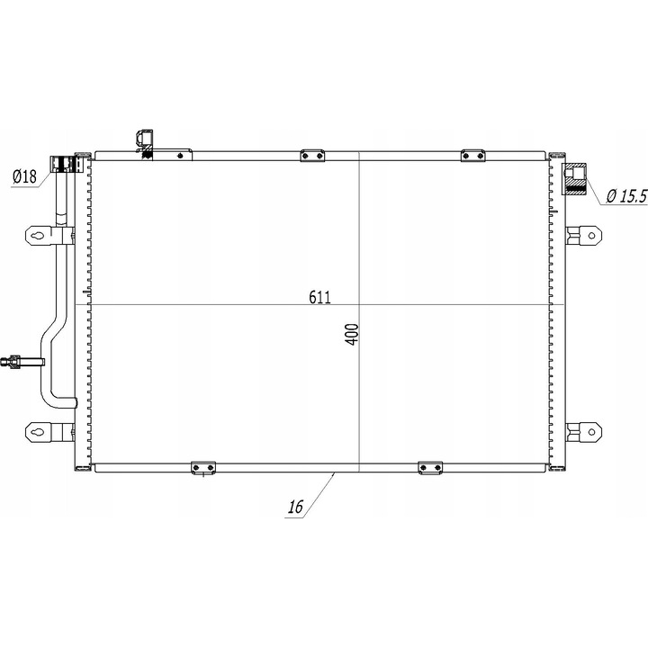 Hart A4 3.0TDI 06-08 klímaradiátor, fejlett méretek, nagy teljesítményű technológia