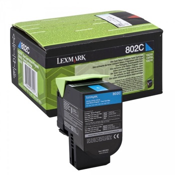 CX310 Cartus Toner original 80C20C0 (802C), Cyan, 1000 pagini, pentru Lexmark CX310n, CX310dn, CX410e, CX410de, CX410dte, CX510de, CX510dhe, CX510dthe CX310 Cartus Toner original 80C20C0 (802C), Cyan, 1000 pagini, pentru Lexmark CX310n, CX310dn, CX410e, CX410de, CX410dte, CX510de, CX510dhe, CX510dthe