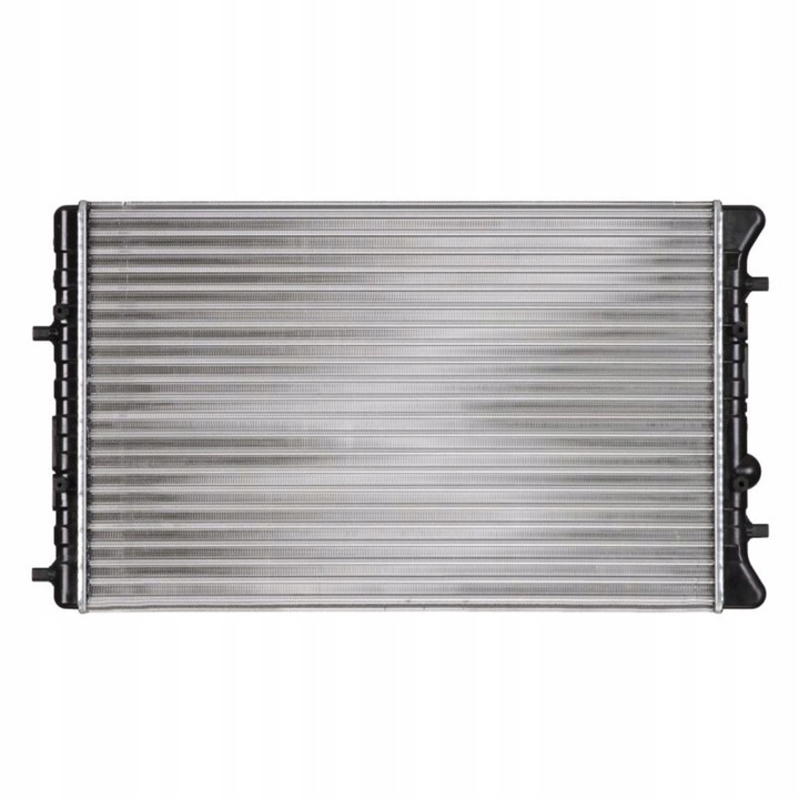 NRF hűtőradiátor, VW FOX 1.4, 631x414x23mm, alumínium, klímával