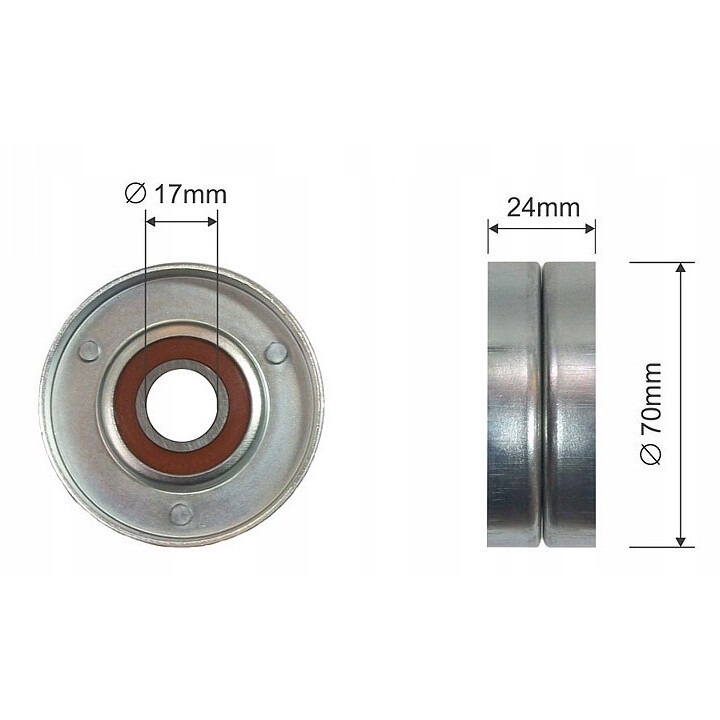 NTY feszítőgörgő SEAT LEON, TOLEDO II, SKODA OCTAVIA I, VW, átmérő 70mm, szélesség 24mm