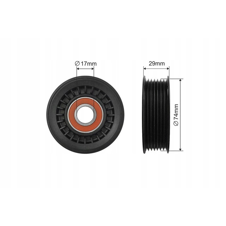 NTY feszítőgörgő, 75x25mm, Honda Accord, Civic, CR-V
