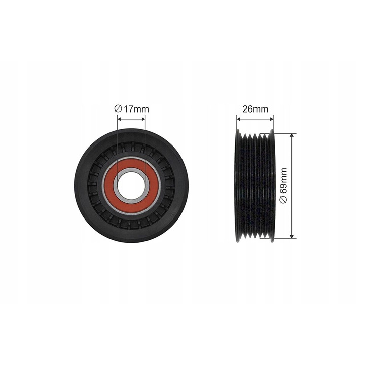 NTY feszítőgörgő többkörű szíjhoz Ford Cougar, Focus I, Maverick, Mondeo II, 84-99