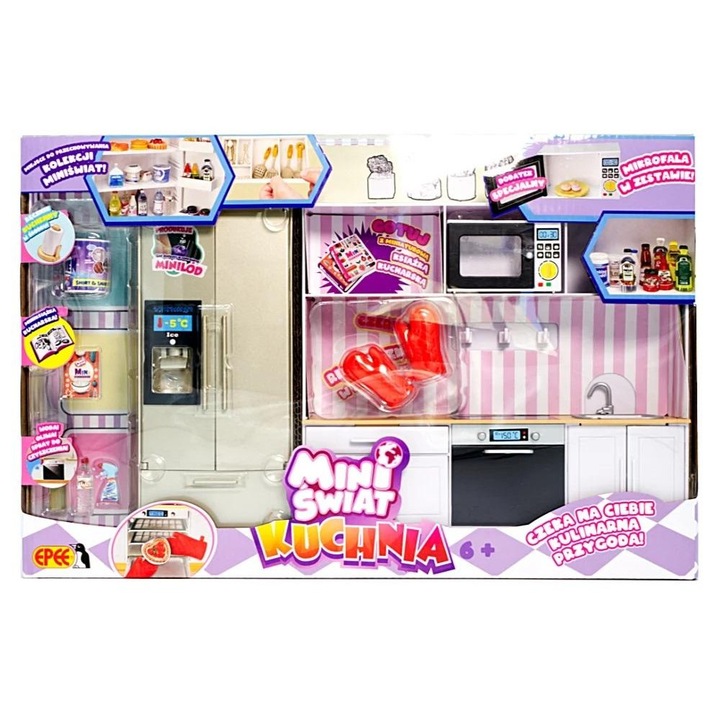 MiniSwiat Konyhai készlet, Epee, AGD berendezésekkel, 5 kiegészítő, többszínű