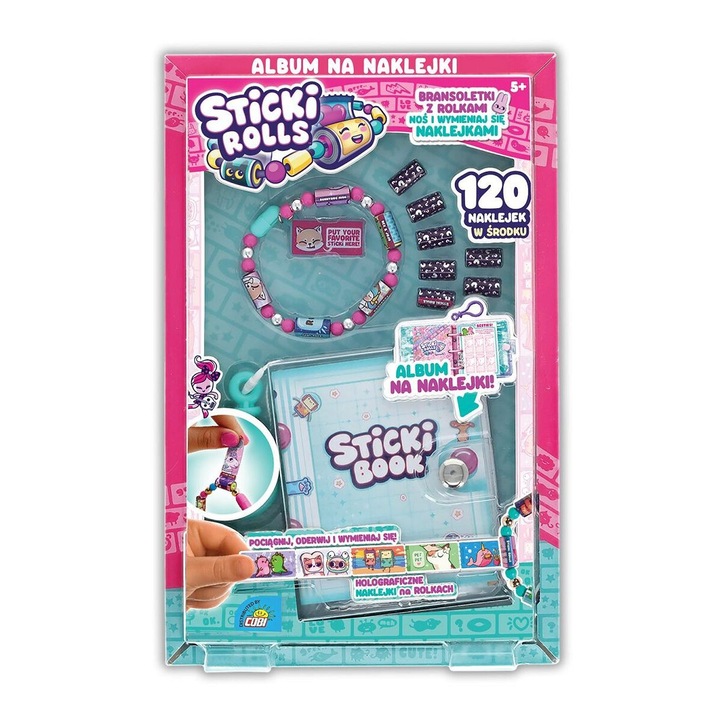 Set 12 role cu 120 autocolante, bratari colorate, album colectionar