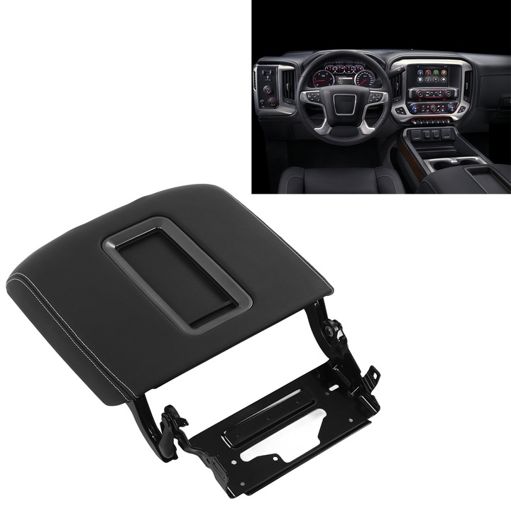 Автомобилни подлакътници Jormftte, кожа, метал и ABS покритие за подлакътници, за Chevy Silverado 1500 2500 3500 2014-2018, черен