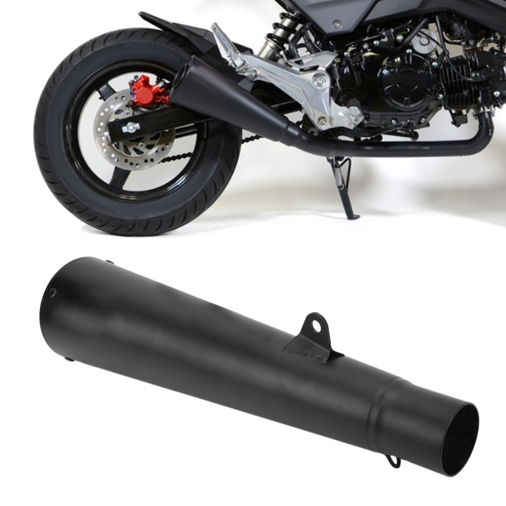 Jormftte motorkerékpár kipufogó, 2 hüvelykes, rozsdamentes acél, fekete, Kawasaki ZX14 2006-2011 és Suzuki Hayabusa 1999-2020