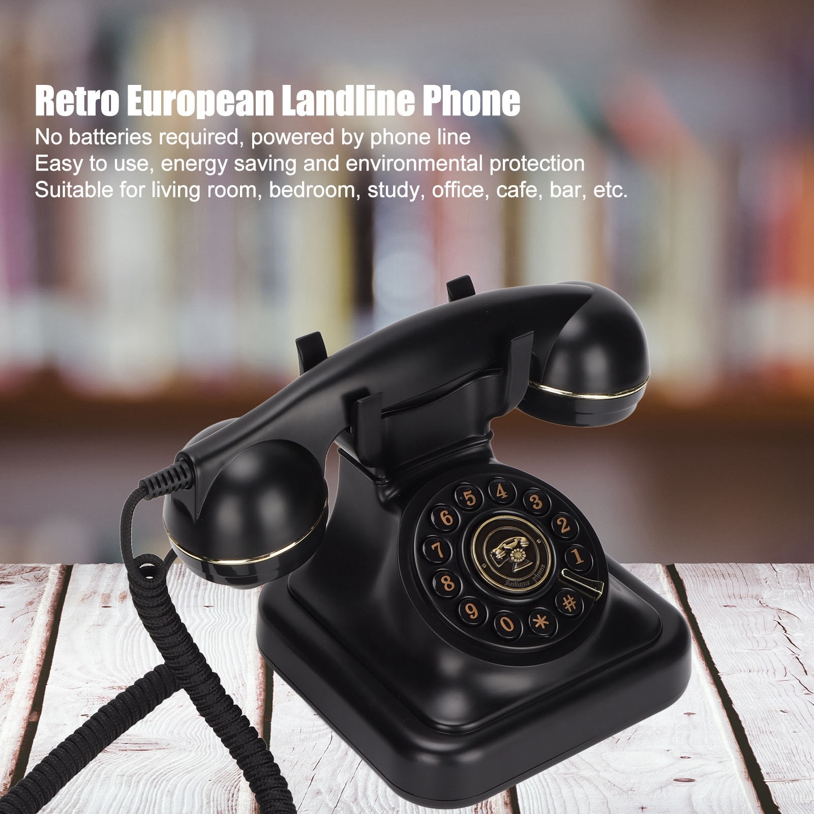 Telefon fix vintage, Mmgoqqt, design retro, ABS, pentru birou, bar ...