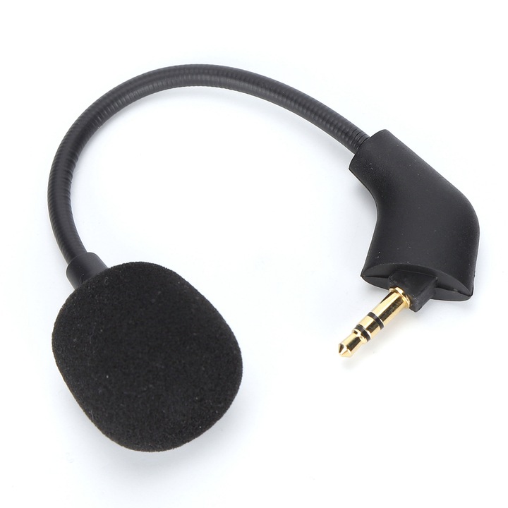 Microfon de rezervă 3.5mm, anulare zgomot, compatibil pentru headset-uri Kingston HyperX Cloud