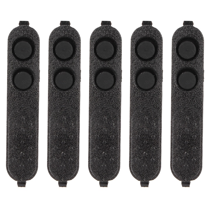 Комплект 5 ключалки PTT, Mmgoqqt, пластмасови, черни, за уоки токи Motorola XIR P3688 DEP450 DP1400