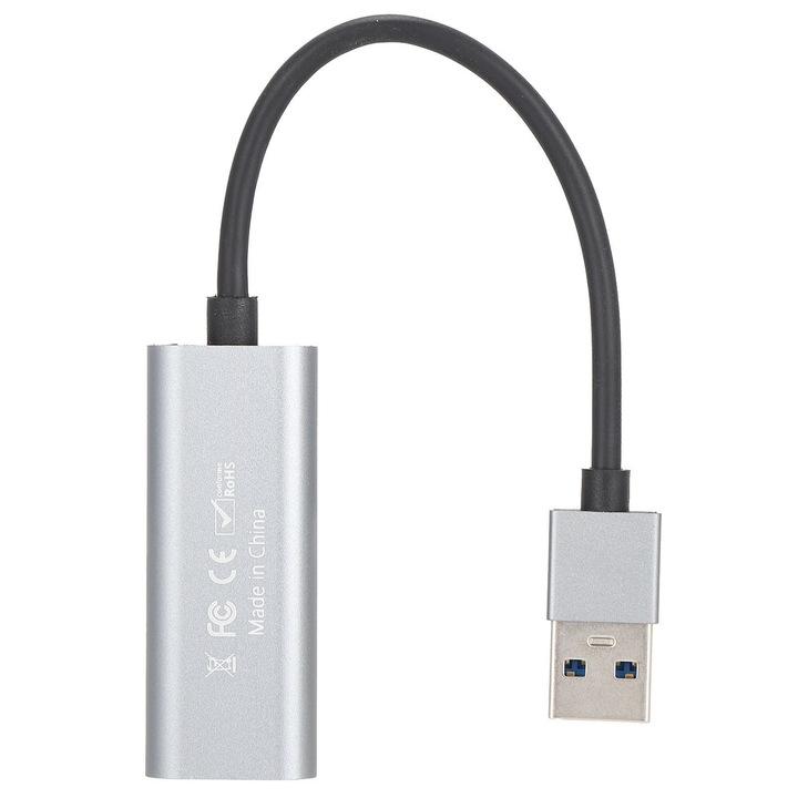 Placa de captura Interfata multimedia 4K HD catre placa de captura video USB 2.0 pentru transmisie in direct de jocuri HD, Enforose
