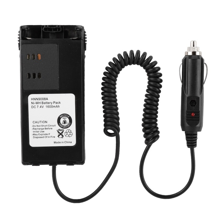 Адаптер за батерия, Mmgoqqt, 12V, за радио Motorola HNN9008 GP320 GP328 GP338 GP340 GP360 GP380 GP640 GP680, преносим, размери 25x15.8x1.5cm