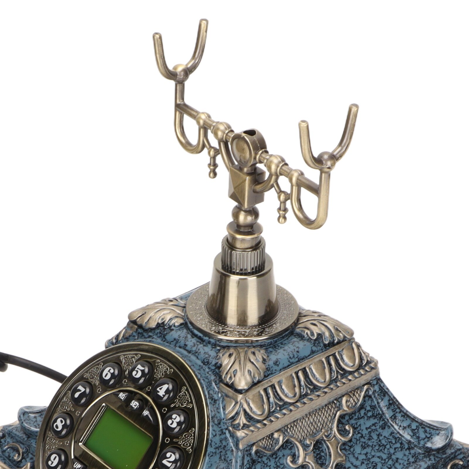 Telefon fix retro Mmgoqqt, Lemn, Albastru - eMAG.ro