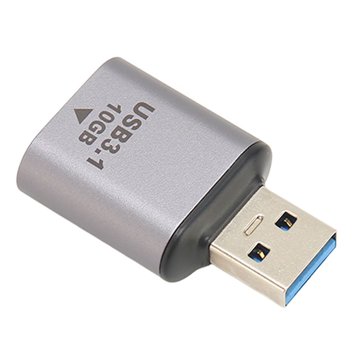 Adaptor USB3.1 la USB3.1, Bizaical, 10Gbps, aluminiu, portabil