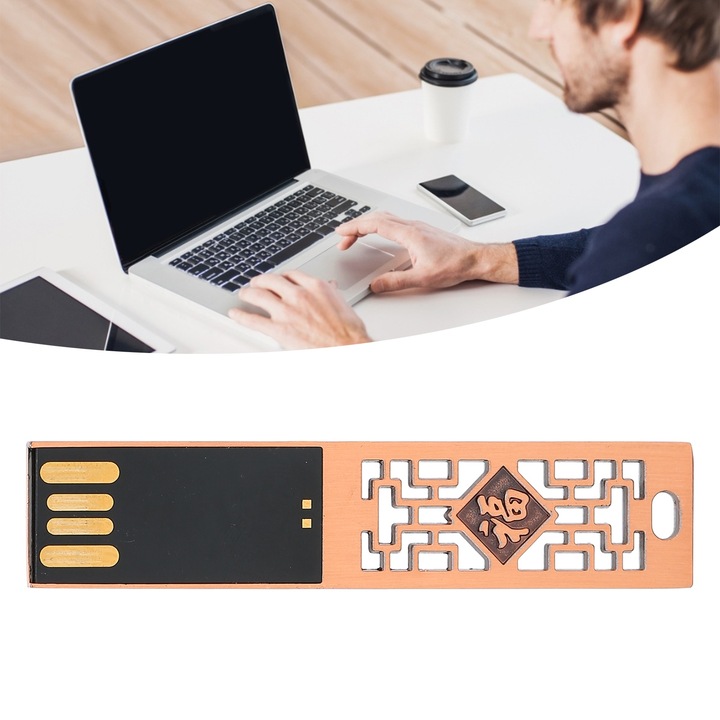 Jormftte 128GB USB flash meghajtó, fém, 2.0, vízálló