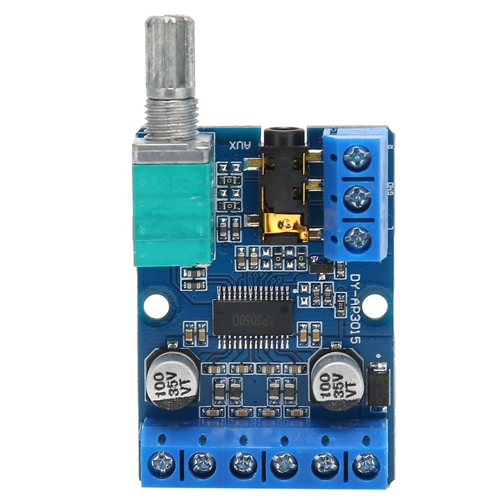 Digitális sztereó erősítő panel 30W, Jormftte, DIY modul, 12V/24V, 59x11mm