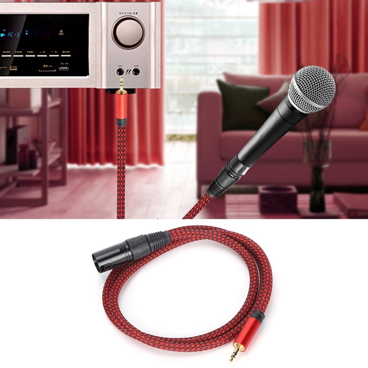 JORINDO Kábel XLR apa - 3,5 mm-es (1/8 hüvelykes) TRS jack mikrofon csatlakozókábel jel-összekötő kábel JD6040-3m