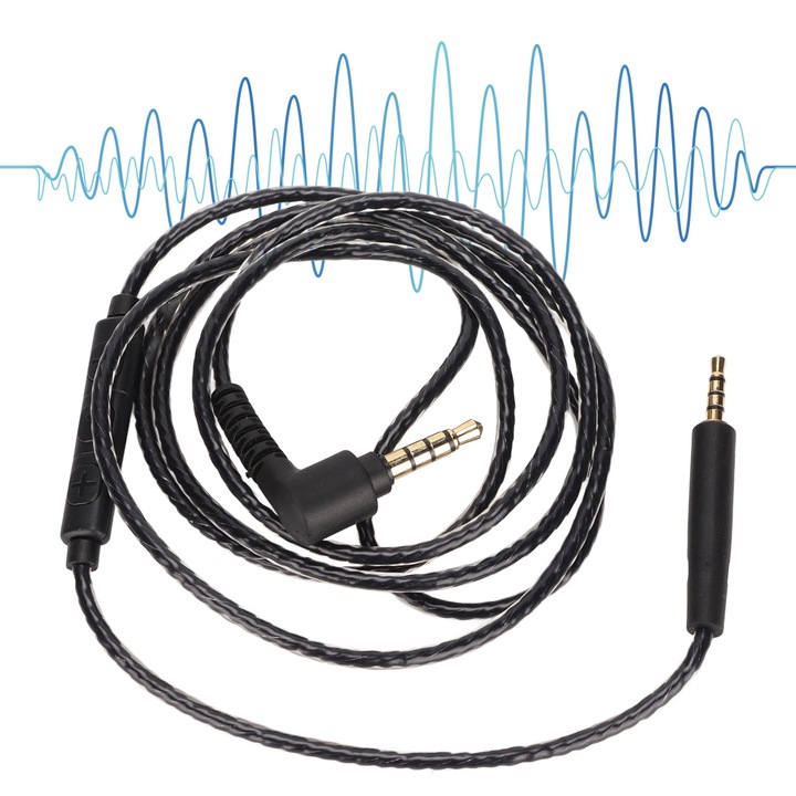 Jormftte fejhallgató upgrade kábel, 3.5mm-es dugó 2.5mm-es dugóhoz, 120cm hosszúságú, oxigénmentes rézből