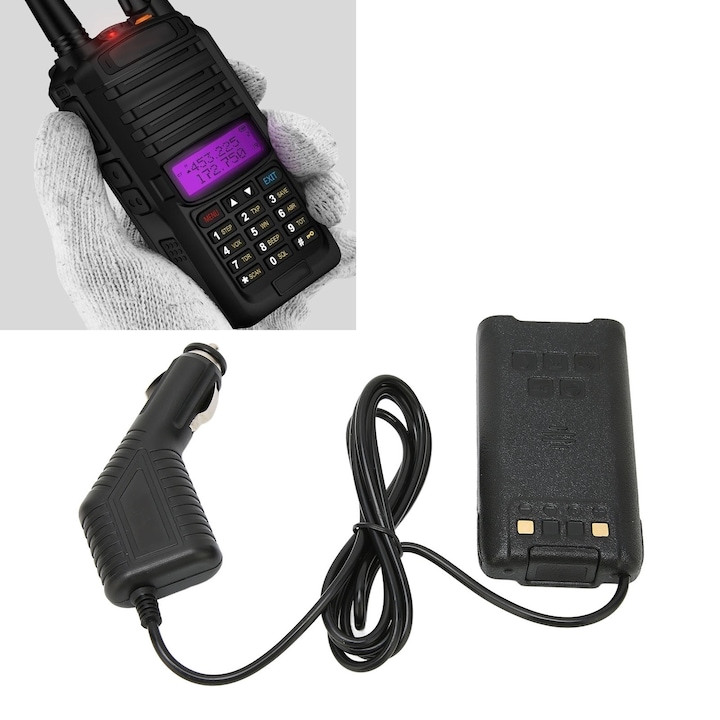 Jormftte autós töltő Baofeng UV-9R Plus UV-9R Pro rádióállomásokhoz, 12.8V, ABS