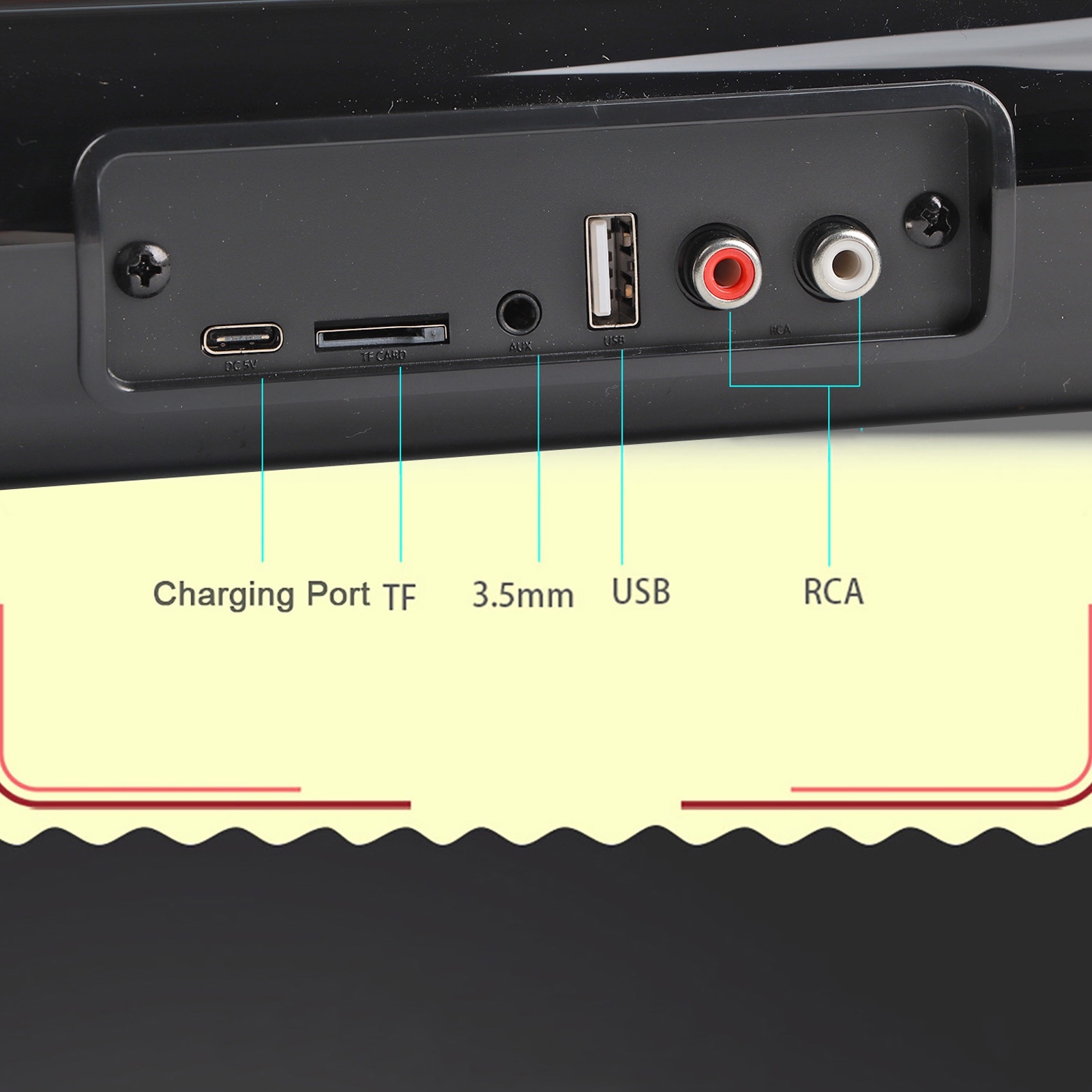 Difuzor portabil Bluetooth 5.0 Bara de sunet TV Bara de sunet stereo 3D Home Theater cu telecomanda