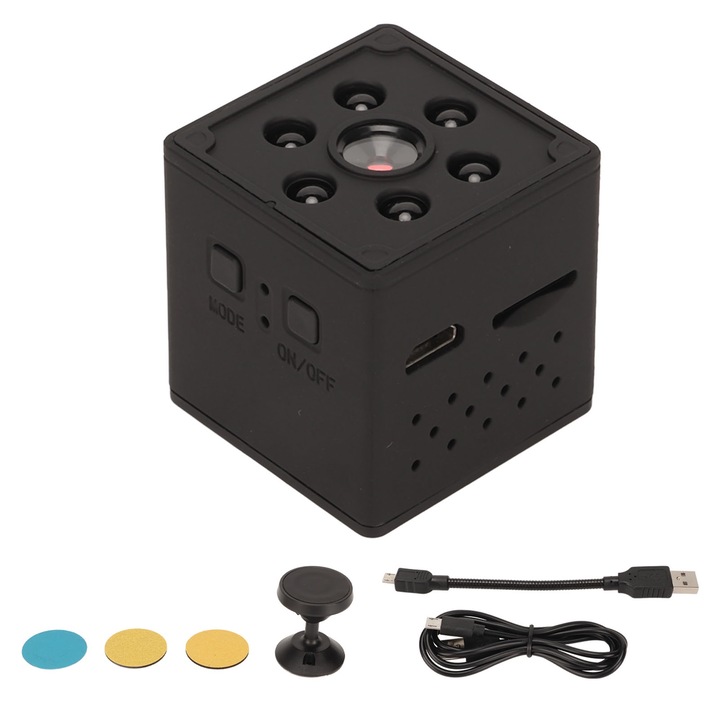 Camera wireless Jormftte, rotativa 360°, monitorizare la distanta, IP65, 30m, 12V