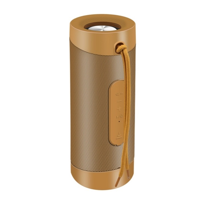 Boxa portabila A+ Mini Wireless Bluetooth Outdoor Subwoofer, Card Desktop Audio, Galben Ultimate