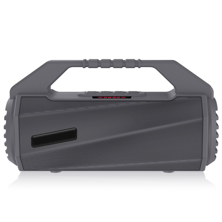 Boxa portabila NewRixing NR-4025P, Bluetooth 5.0, IPX6, Autonomie 10 ore, Radio FM, Gri