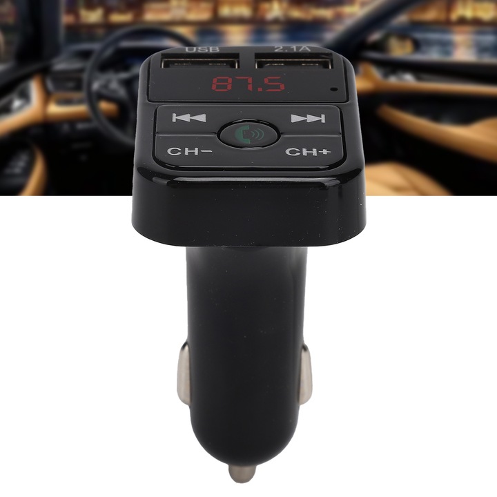 Jormftte MP3 Bluetooth FM adó, gyorstöltő, 32GB, LED, DC12V-24V