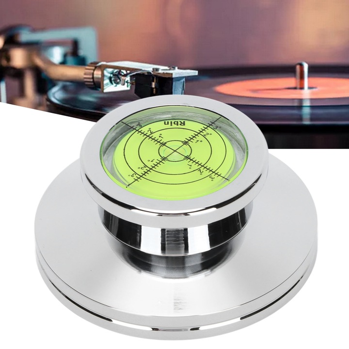 Lemezjátszó stabilizátor alumíniumötvözet LP lemez súly vinyl vibrációs bilincs kiegyensúlyozott ezüst