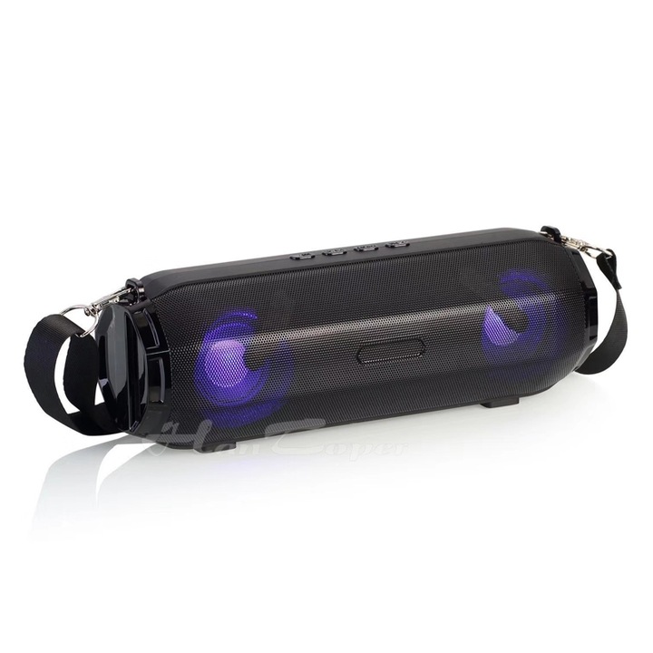 Boxa portabila, rezistenta la apa, T&G TG621, Bluetooth 5.0, TWS, FM, TF Card, Negru