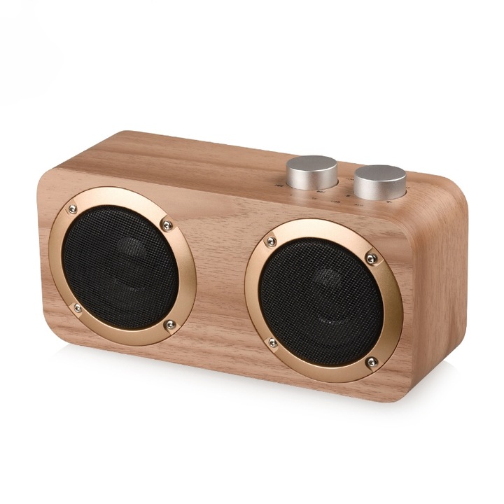 Boxa portabila Q7 A+ Subwoofer Bluetooth, Suport Card TF & U Disk & AUX 3.5mm, Culoare Nuc
