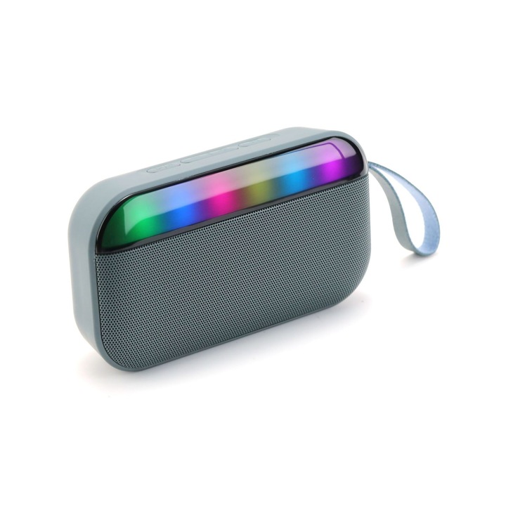 Boxa portabila A+ Skull S100, Bluetooth 5.0, Radioul FM, Autonomie 10 ore, Negru