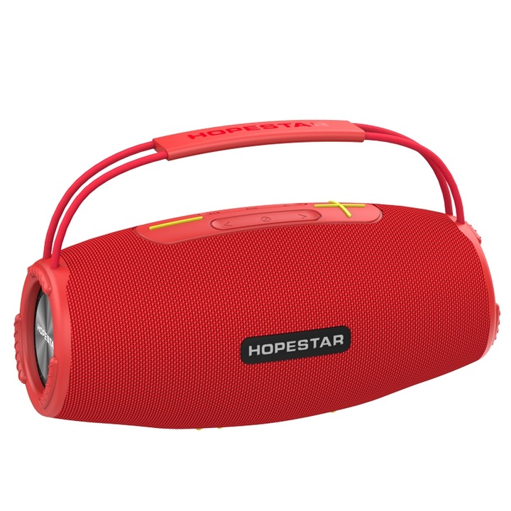Boxa portabila HOPESTAR H51, Bluetooth 4.2, rezistenta la apa IPX6, autonomie 10 ore, Rosu