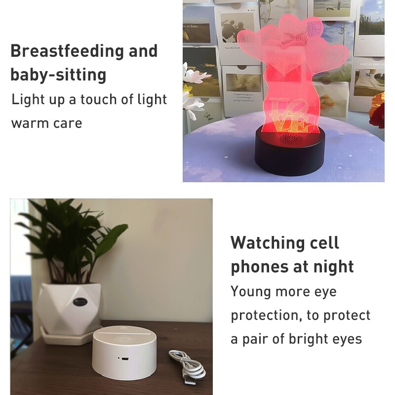 Boxa portabila A+ A189 LED Colorful 3D Night Light, Bluetooth 5.0 ...