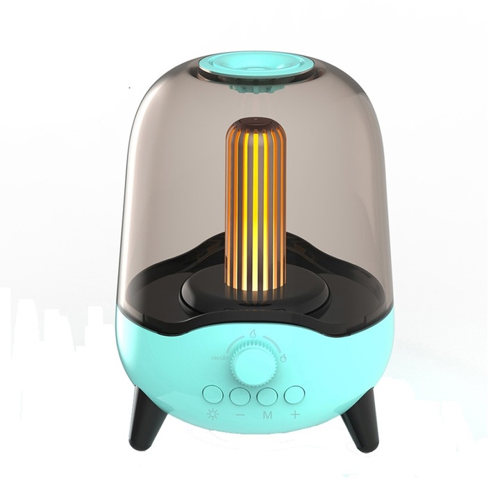 Boxa portabila LP-20 Led Night Light, Bluetooth 5.0, Suport card TF/AUX, Verde