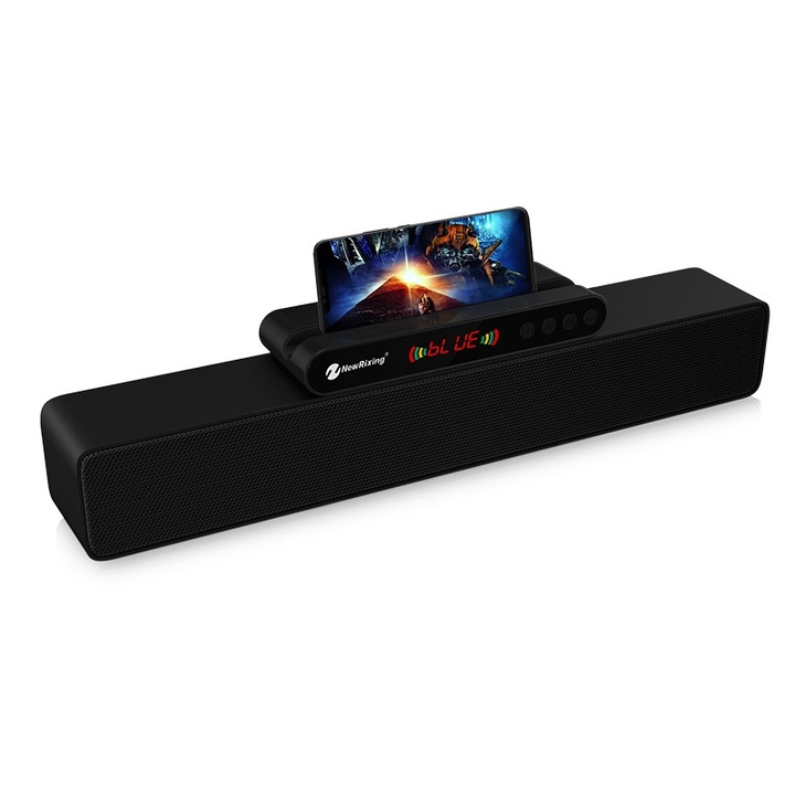 Boxa portabila Newrixing NR-5017 LED, Bluetooth TWS, Sunet puternic, Stereo 10W, Negru