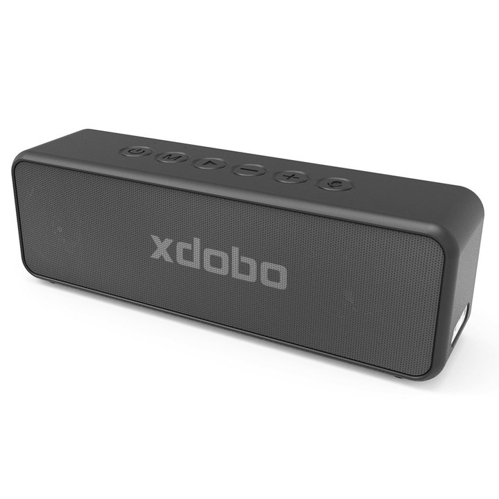 Boxa portabila XDOBO X5, Subwoofer, Bluetooth 5.0, Waterproof IPX6, Autonomie 10 ore, Negru