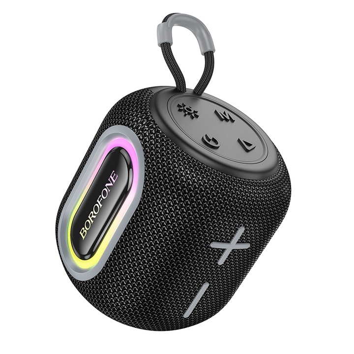 Boxa portabila Borofone BR39 Kaya Sports, Bluetooth 5.0, IPX6, Autonomie 10 ore, Negru