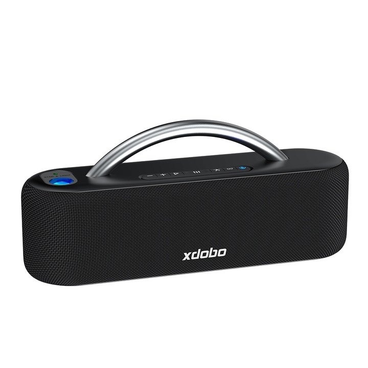 Boxa portabila GQ-18 A+ RGB Mechanical, Bluetooth 5.0, IPX6, Autonomie 12 ore, Negru