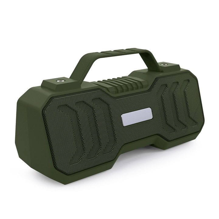 Boxa portabila Rixing NR-4500M, Bluetooth 5.0, Karaoke, Microfon inclus, Verde inchis