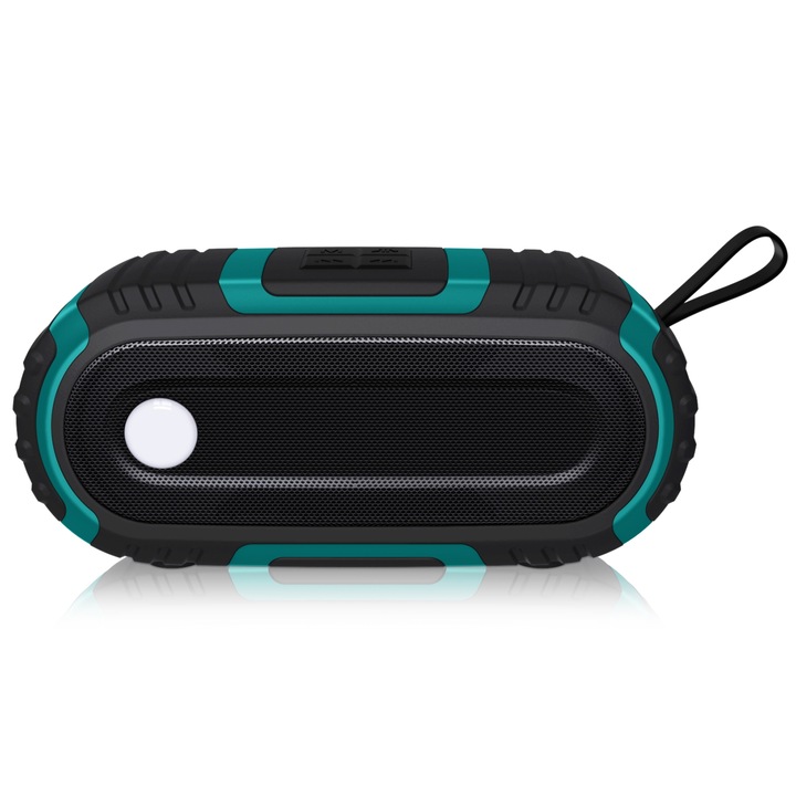 Boxa portabila NewRixing NR-5016, rezistenta la stropire, Bluetooth, Apeluri hands-free, Card TF, FM, USB, Verde