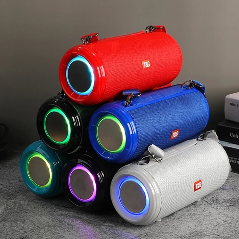Boxa portabila T&G TG537 RGB Light, Waterproof, Bluetooth 5.0, FM, Card ...