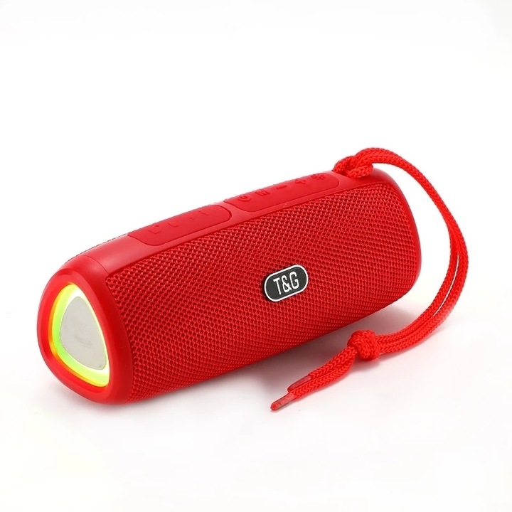 Boxa portabila T&G TG332 10W HIFI Stereo rezistenta la apa, Bluetooth, Gri