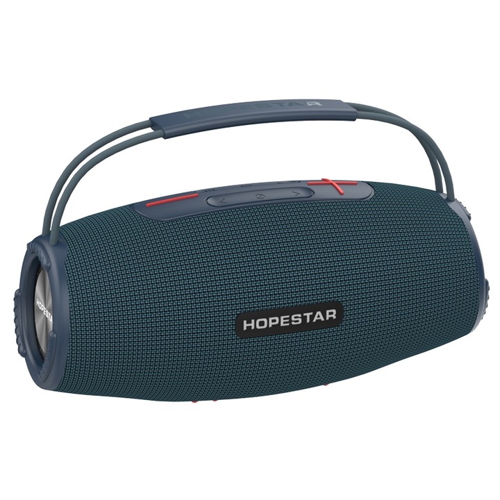 Boxa portabila HOPESTAR H51, Bluetooth 5.0, rezistenta la apa IPX6, durata de viata a bateriei de 10 ore, albastru
