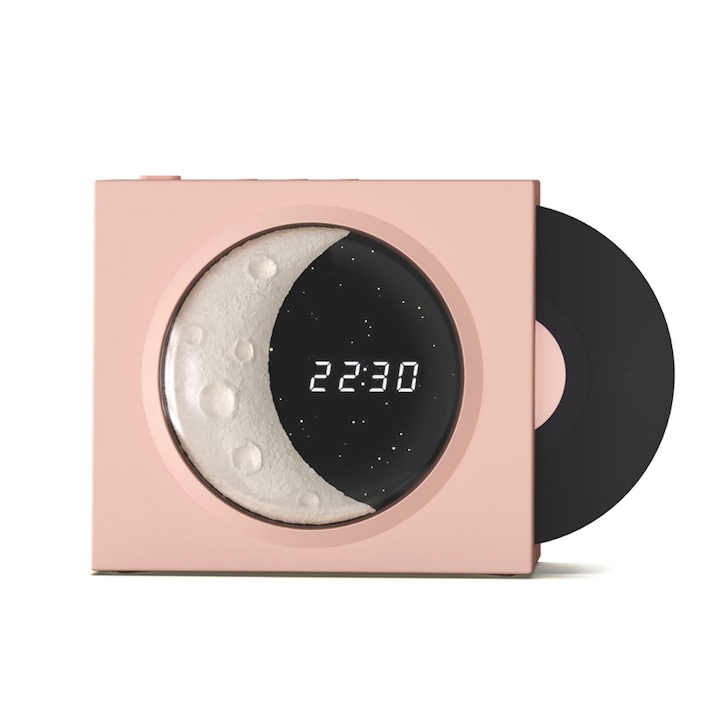 Boxa portabila in forma de tablou Super Moon, Lumina de noapte LED, Autonomie 12 ore, Subwoofer, Bluetooth 5.0, waterproof