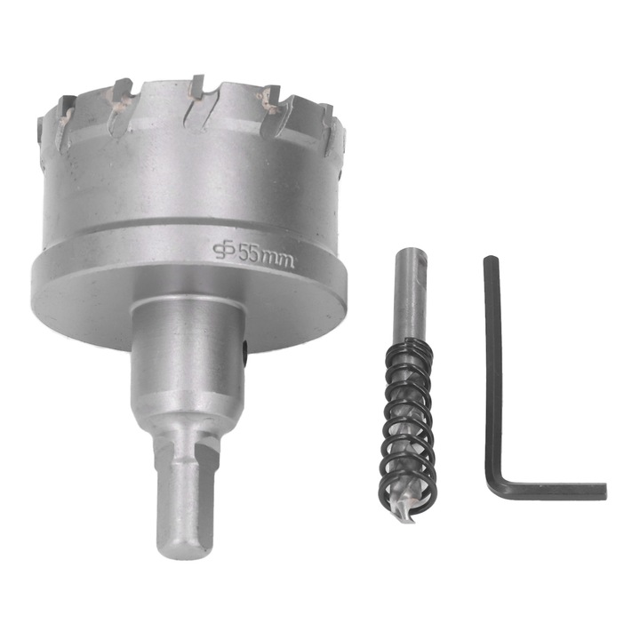 Carota, Enforose, 8cm, 25mm adancime, cu burghiu si cheie, otel C45, carbura cimentata