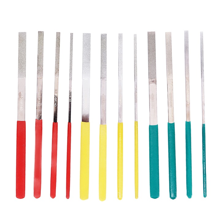 Set 12 Pile si Raspile Enforose, Dimensiune 50x180mm, Maner Ergonomic, Rezistenta Mare la Uzura