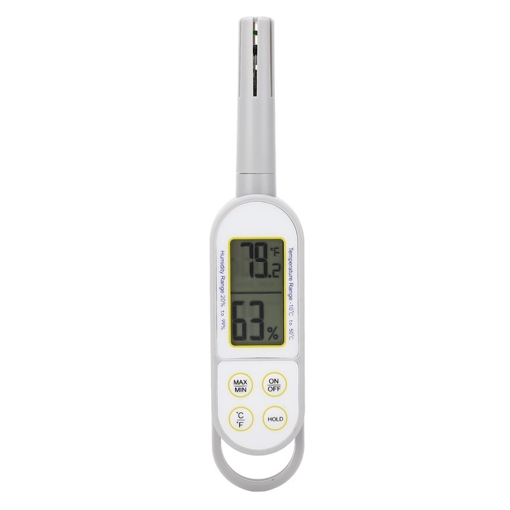 Цифров термометър/хигрометър за закрито, Mmgoqqt, -10-50°C, 20%-99%RH, с батерия