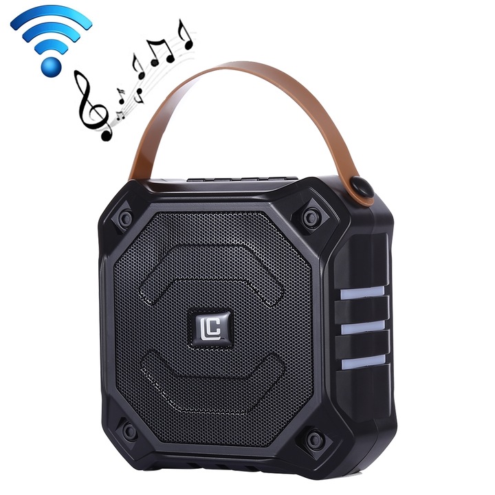 Boxa portabila wireless, mini, T&G TG674, Desktop Speaker, Bluetooth 5.3, RGB, 3h Autonomie, Gri