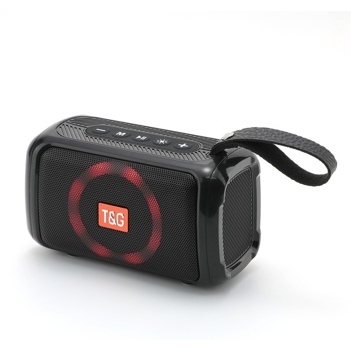 Boxa portabila T&G TG148 Super Bass, Bluetooth, Lanterna LED, albastru