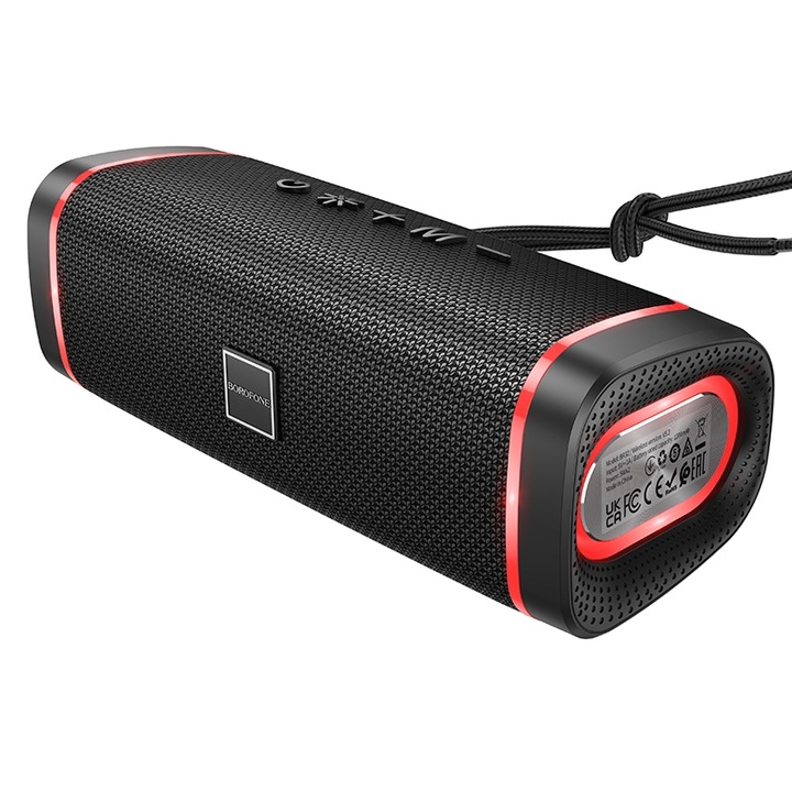 Boxa portabila BOROFONE BR32 Sound Arc Sports TWS, Bluetooth 5.3, Suport card TF / FM, Negru